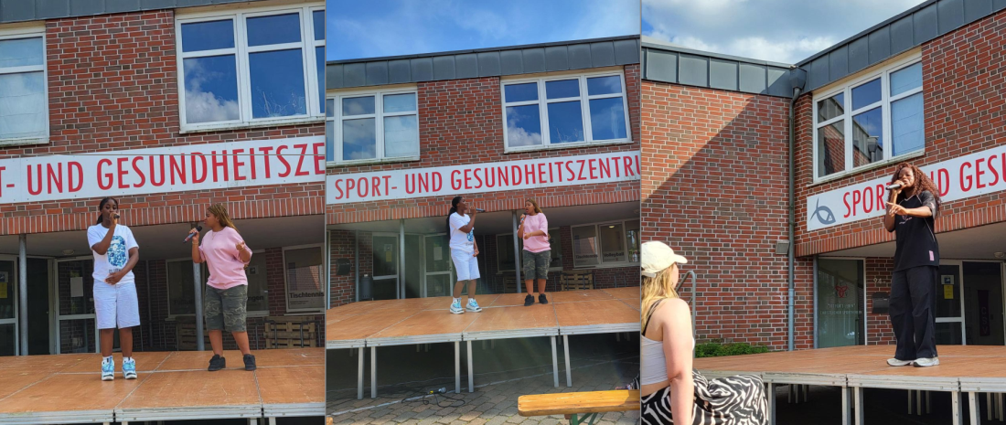 Miraa Ezzaa (ganz rechts) und die Young Diamondz